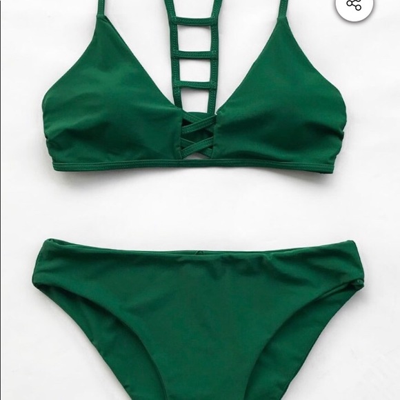 Cupshe Other - NWT Cupshe Fete Ready Green Bikini Set